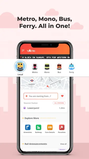 Yatri app - search Mumbai local train, metro, monorail, bus and ferry in one app
