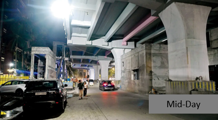 Andheri Metro station gets temporary lighting, residents seek removal of construction material