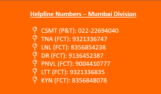Helpline Numbers – Mumbai (BB) Division