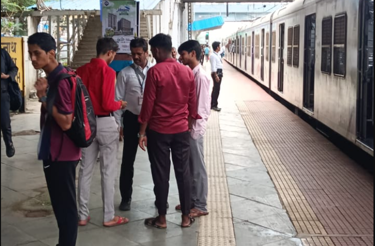 Intensive ticket checking drive conducted at AMBERNATH station on 24/8/2026.
